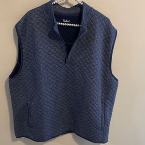 OXFORD DUVALL QUARTER ZIP VEST Blue Quilted xxl